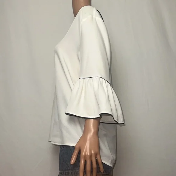 Calvin Klein Tunic Blouse White. Size Medium. - Picture 8 of 10